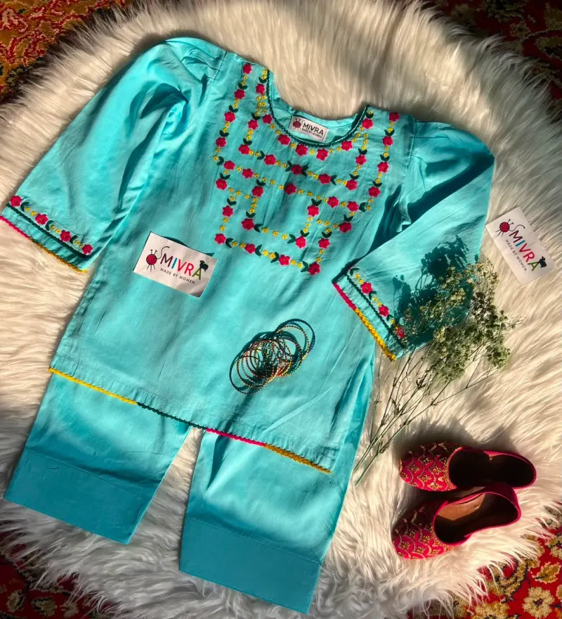 Turquoise Bloom -2pc G